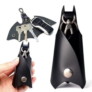 Black Batman-Shaped Keychain